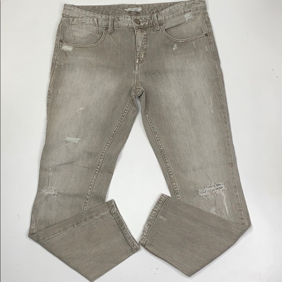 Free People Meg’s Tan Distressed skinny jeans 30 - Picture 2 of 14